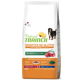 NATURAL TRAINER Dog Medium & Maxi Adult Sensitive No Gluten, cu Miel, Hrană Uscată Monoproteică pentru Câini de Talie Medie / Mare, 12kg