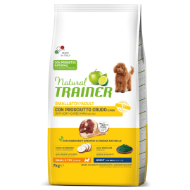 NATURAL TRAINER Dog Mini Adult, cu Prosciutto Crudo, Hrană Super Premium pentru Câini Adulți de Talie Mică, 7kg