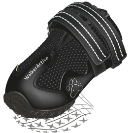 Pantofi Protectori cu Talpa Robusta Pentru Caini, WALKER ACTIVE, Marime M-L, (ex. Dalmatian), 2buc