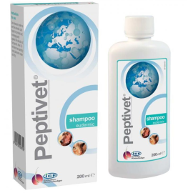ICF PEPTIVET Sampon Dermatologic de Ultima Generatie, Efect Antimicrobian | Antimicotic, Caine si Pisica, 200ml