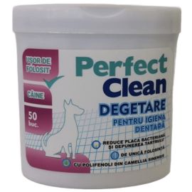 PERFECT CLEAN Degetare Pentru Igiena Dentara a Cainilor, 50 buc.