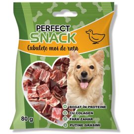 PERFECT Snack, Recompense Pentru Caini Cubulete Moi cu carne de Rata, 80g