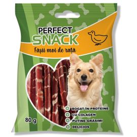PERFECT Snack, Recompense Pentru Caini, Fasii Moi cu Carne de Rata, 80g