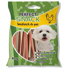 PERFECT Snack, Recompense Pentru Caini, Sandwich de Pui, 80g
