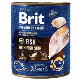 BRIT PREMIUM By Nature, Peste si Piele de Peste, Conserva Hrana Umeda Caine (pate) 800g