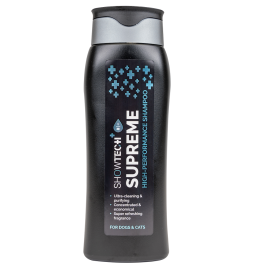SHOW TECH+ Supreme, Sampon Profesional Concentrat 1:20, Curatare Profunda, Revitalizare si Hidratare Intensa Blana Caine | Pisica, 300ml