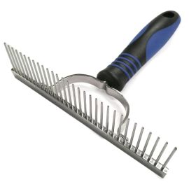 SHOW TECH Rake Comb Large, Piaptan T, 31 Pini Metalici, Pentru Descalcirea | Indepartarea Parului Naparlit din Blana Deasa | Dubla