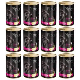 PIPER Animals, cu Burta de Vita, Set Conserve Hrana Umeda Pentru Caini, 12x400g