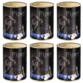 PIPER Animals, cu Cod, Set Conserve Hrana Umeda Pentru Caini, 6x400g