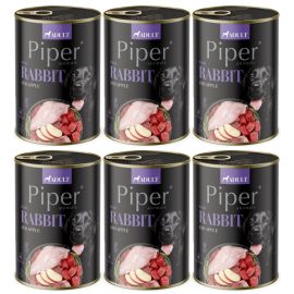 PIPER Animals, cu Iepure si Mar, Set Conserve Hrana Umeda Pentru Caini, 6x400g