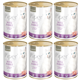 Hrana Umeda Pisici Sterilizate PIPER CAT  cu Iepure 400g