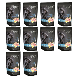 PIPER Dog Adult, cu Miel, Morcovi si Orez Brum, Set Plicuri Hrana Umeda Pentru Caini 10x500g