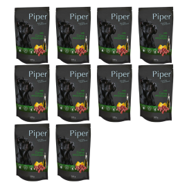 PIPER Dog Adult, cu Vanat si Dovleac, Set Plicuri Hrana Umeda Pentru Caini 10x500g