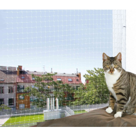 Plasa de Protectie Impotriva Caderii Pisicilor de la Fereastre, Transparenta, 3x2m