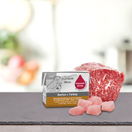 PLATINUM Menu Adult, Porc Iberic si Curcan, Hrana Umeda Pentru Caini, 90g