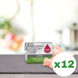 PLATINUM Menu Adult, Pui, Bax Hrana Umeda Pentru Caini, 12x90g