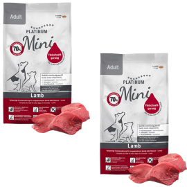 PLATINUM NATURAL Adult Mini, cu Miel, Hrana Uscata Pentru Caini Adulti de Talie Mica, 1.8kg (2x900g)