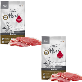 PLATINUM NATURAL Adult Mini, cu Porc Iberic, Hrana Uscata Pentru Caini Adulti de Talie Mica, 1.8kg (900g)