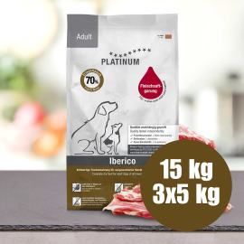 PLATINUM Natural Pet Food & Care Adult, cu Porc Iberic, Hrana Uscata Caini, 15kg