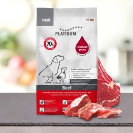 PLATINUM Natural Pet Food & Care Adult, cu Vita, Hrana Uscata Caini, 5kg