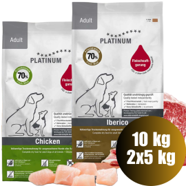 PLATINUM NATURAL DUO MIX 10kg (5kg cu Pui+5kg cu Porc Iberic)