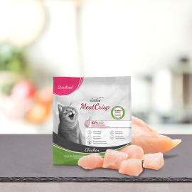 PLATINUM MeatCrisp Sterilised Adult, cu Pui, Hrana Uscata Pentru Pisici Sterilizate | Castrate, 400g