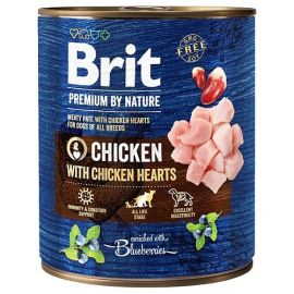 BRIT PREMIUM By Nature, Pui si Inimi de Pui, Conserva Hrana Umeda Caine (pate) 800g