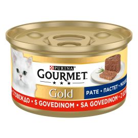 PURINA Gourmet Gold Mousse, cu Vita, Conserva Hrana Umeda Pentru Pisici Adulte, 85g