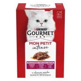 PURINA Gourmet Mon Petit, cu Vita, Vitel si Miel, Multipack Plicuri Hrana Umeda Pisici, 6x50g