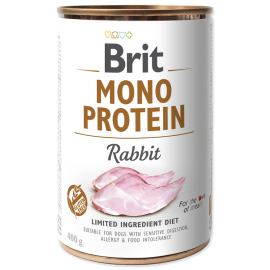 BRIT MONO PROTEIN Iepure, Conserva Hrana Umeda Monoproteica Caine, Digestie Sensibila | Alergii,  (pateu)  400g