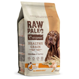 RAW PALEO Healty Grain Adult, Hrana Uscata Monoproteica, cu Pui, Pentru Caini Adulti, 2kg