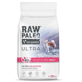 RAW PALEO Medium / Large Adult, cu Porc, Hrana Uscata Monoproteica Fara Cereale, Pentru Caini Talie Medie / Mare,10kg