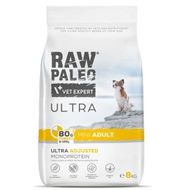 RAW PALEO ULTRA Adult Mini, cu Curcan, Hrana Uscata Monoproteica Fara Cereale, Pentru Caini Talie Mica, 8kg