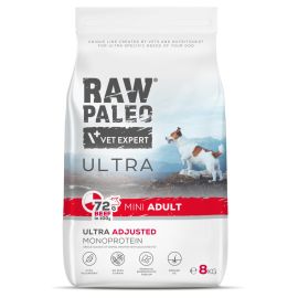 RAW PALEO Mini Adult, Vita, Hrana Uscata Monoproteica Fara Cereale, Pentru Caini 8kg
