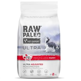 RAW PALEO ULTRA Medium / Large, cu Vita, Hrana Uscata Monoproteica, Fara Cereale, Pentru Catei Juniori Talie Medie / Mare 2kg