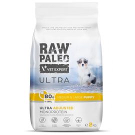 RAW PALEO ULTRA Puppy Medium / Large, cu Curcan, Hrana Uscata Monoproteica, Fara Cereale Pentru Caini Juniori Talie Medie / Mare, 2kg