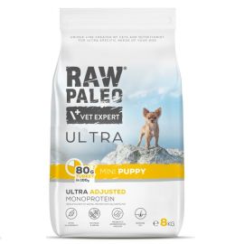 RAW PALEO ULTRA Puppy Mini, cu Curcan, Hrana Uscata Monoproteica, Fara Cereale Pentru Caini Juniori Talie Mica, 8kg