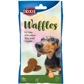 Recompensa Caini TRIXIE Waffles, Vafe cu Carne de Pui, 100g