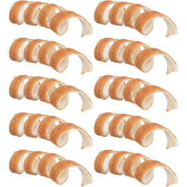 Recompensa Pentru Caini DENTAFUN Set Spirale din Piele cu Carne de Rata, 12cm | 10buc
