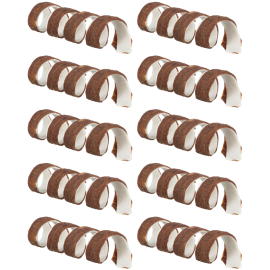 Recompensa Pentru Caini DENTAFUN Set Spirale din Piele cu Carne de Vita, 12cm | 10buc