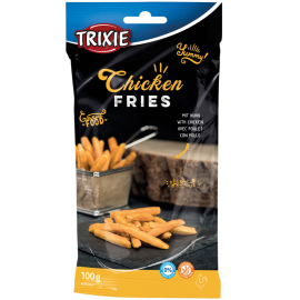 Recompensa Pentru Caini, TRIXIE Chicken Fries, Fasii cu Carne de Pui, 100g