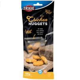 Recompensa Pentru Caini, TRIXIE Chicken Nuggets, Bucati cu Carne de Pui, 100g