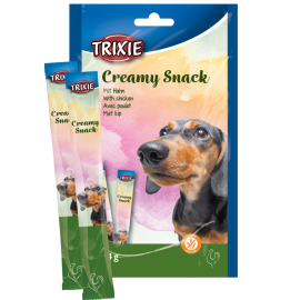Recompensa Semilichida Pentru Caini, TRIXIE Creamy Snack, cu Pui, 5x14g