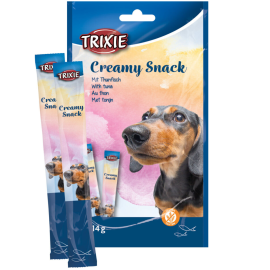 Recompensa Semilichida Pentru Caini, TRIXIE Creamy Snack, cu Ton si Pui, 5x14g