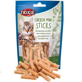 Recompense PREMIO Mini Sticks cu Pui si Orez Pentru Pisici, 50g
