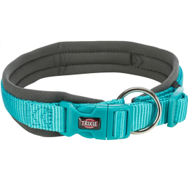 TRIXIE Premium Zgarda Pentru Caini, Captusita, Reglabila, Albastru Ocean, 35-42cm | 15mm