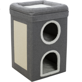 SAUL Turn Pliabil Pentru Pisici, cu Sisal, Casute si Culcus, 39x39cm | Inaltime 64cm