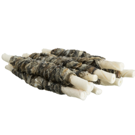 Recompensa DENTAFUN Pentru Caini Stick Rasucit cu Carne de Peste 12cm | 75g | 10buc