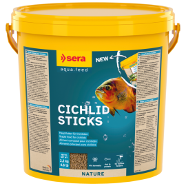 SERA Chiclids Sticks Nature, Hrana Pentru Ciclide de Acvariu, 10Litri