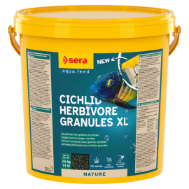 SERA Cichlid Herbivore Granules XL, Hrana Granulata Pentru Ciclide Mari, 10L